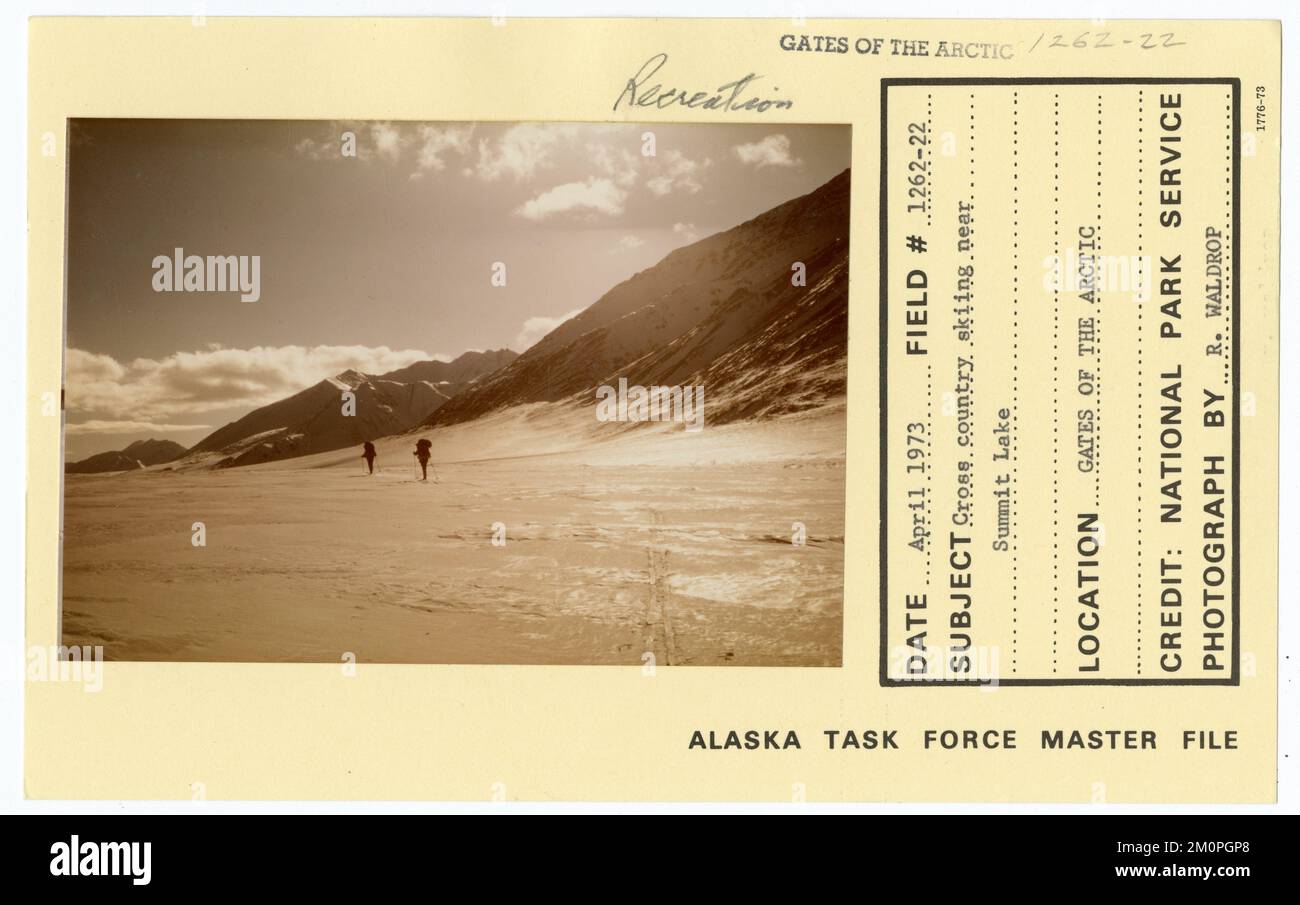Cross country skiing near Summit Lake. Alaska Task Force Photographs