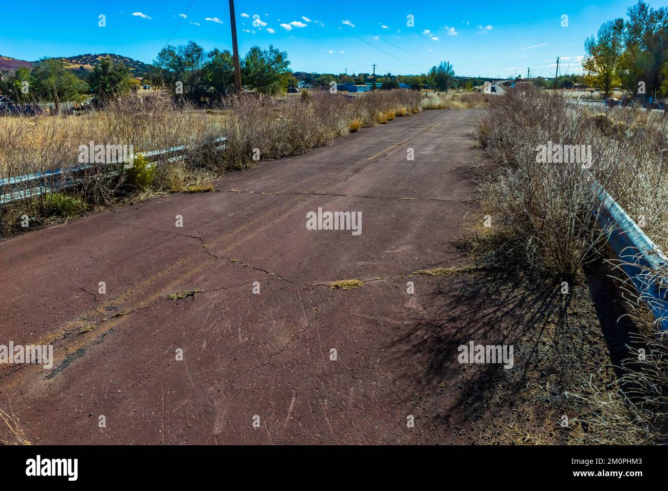 Historical Route 66 near Walnut Canyon Bridge near Winona, Arizona, USA