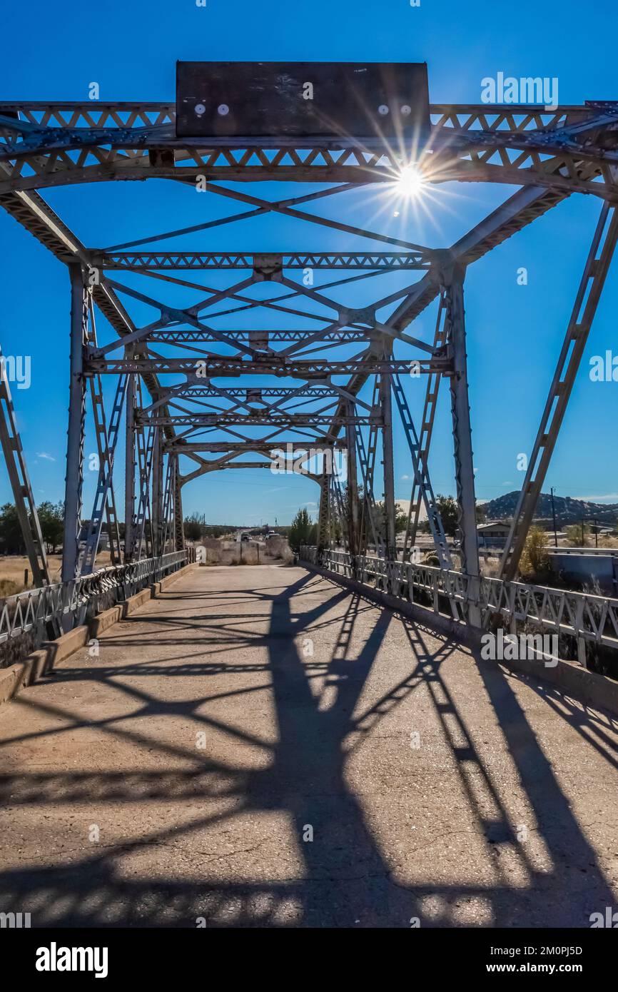 Walnut Canyon Bridge along Route 66 near Winona, Arizona, USA Stock