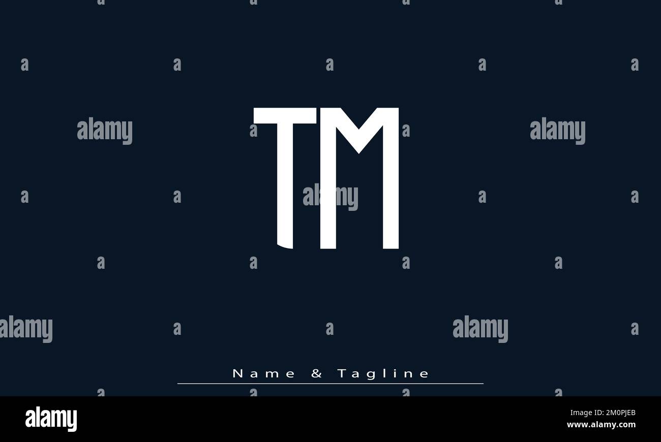 Alphabet letters Initials Monogram logo TM , MT Stock Vector Image ...