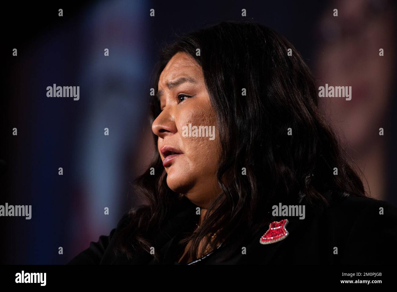 Karen Osachoff speaks at the Assembly of First Nations (AFN) Special