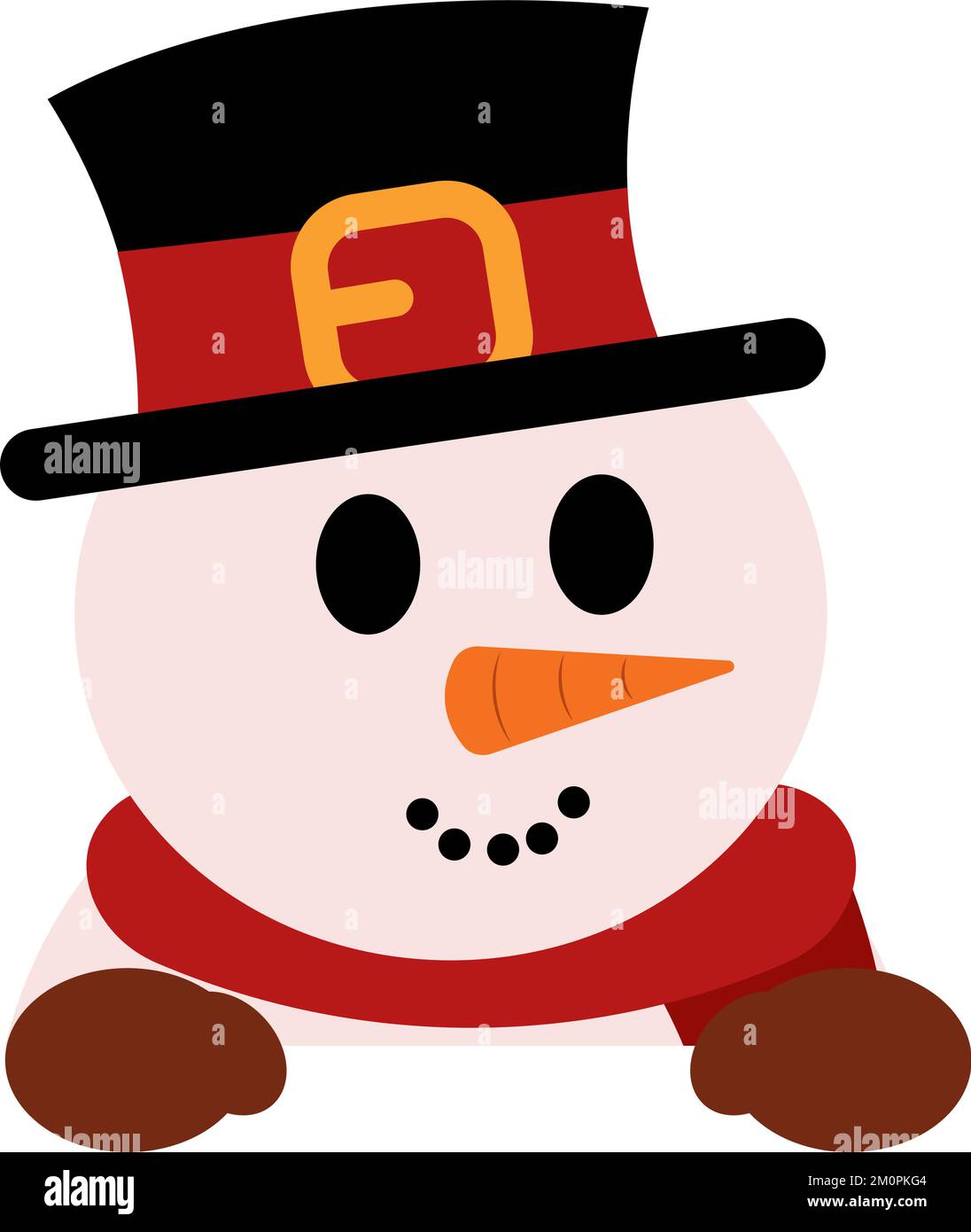 Snowman christmas character icon Stock Vector Images - Alamy