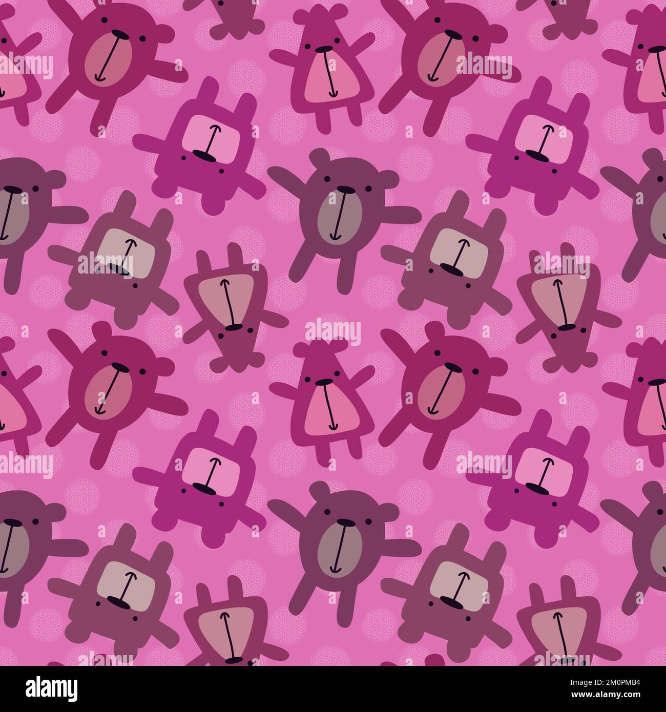 Cartoon toys animals seamless fluffy bears pattern for wrapping paper ...