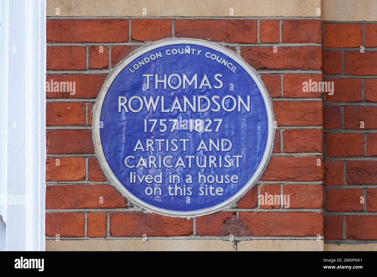 A blue plaque of Thomas Rowlandson, London England United Kingdom UK Stock Photo