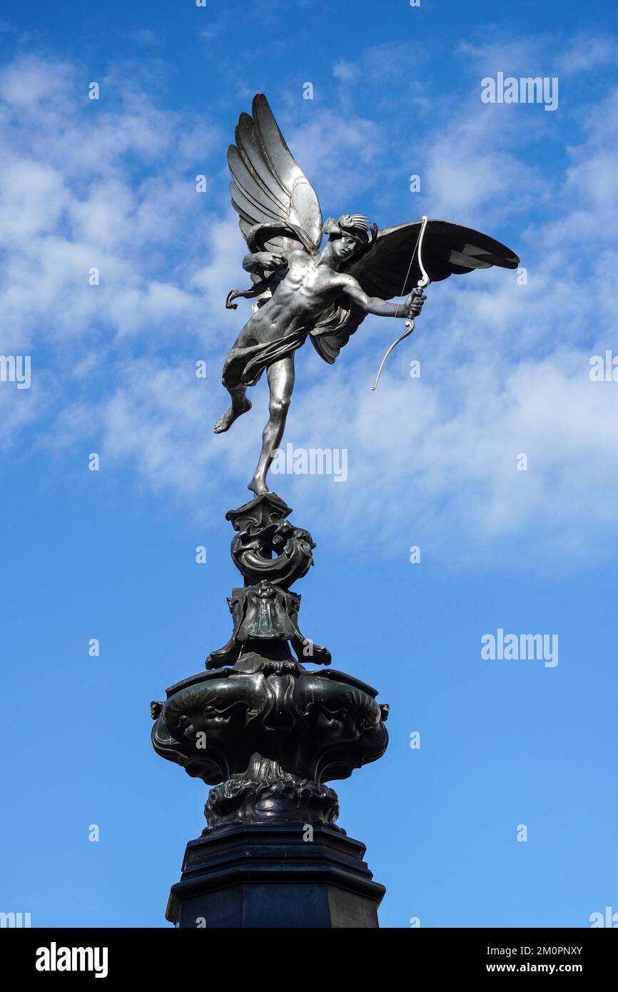 The Shaftesbury Memorial Fountain With Eros Statue In Picadilly Circus 