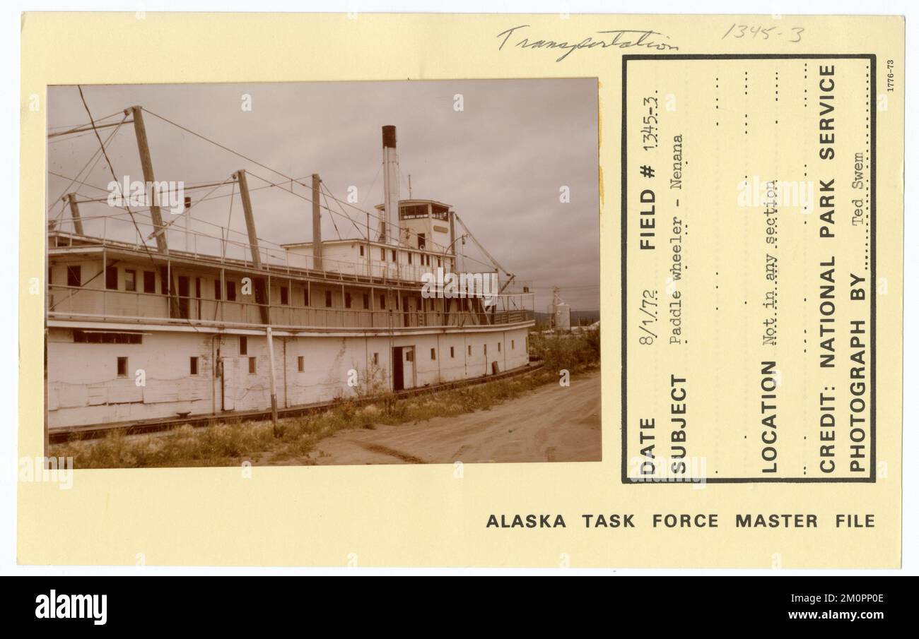 Paddle wheeler - Nenana. Alaska Task Force Photographs Stock Photo