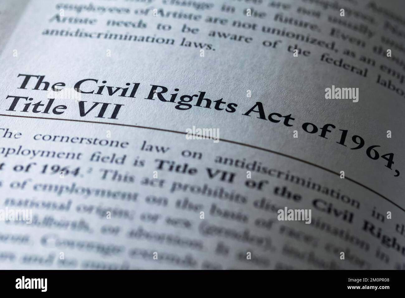 Civil rights act of 1964 page hi-res stock photography and images - Alamy