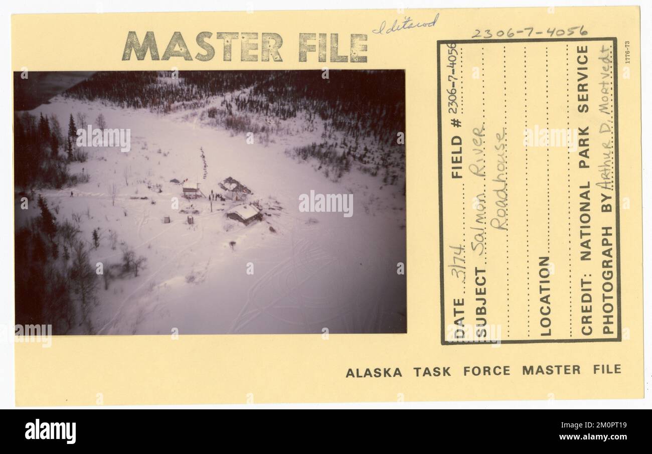 Salmon River roadhouse. Alaska Task Force Photographs Stock Photo Alamy