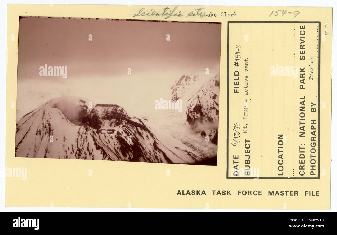 Mount Spurr active vent. Alaska Task Force Photographs Stock Photo