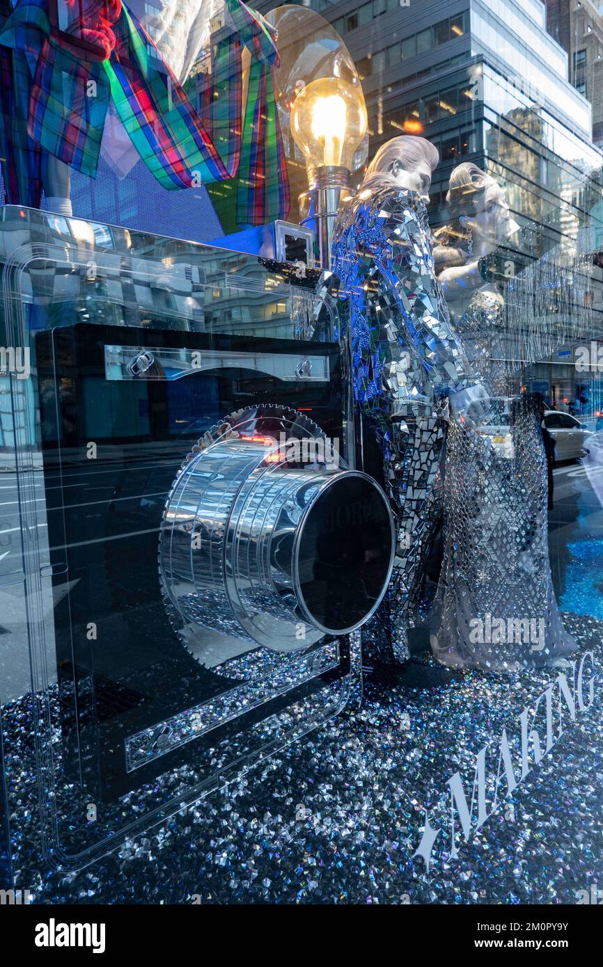 Bloomingdales Flagship Department Store window display during the 2022