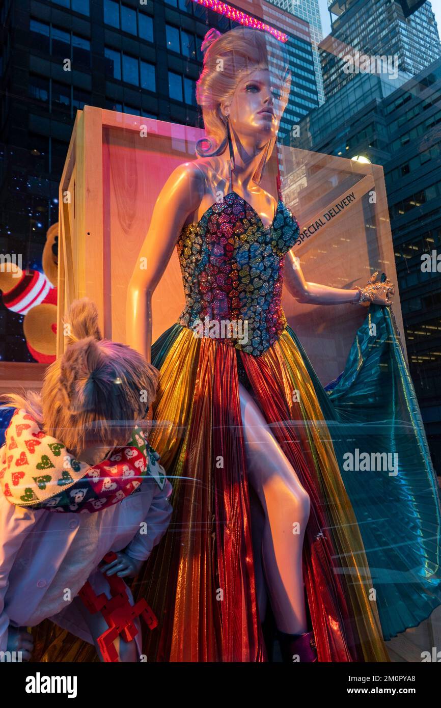 Bloomingdales Flagship Department Store window display during the 2022