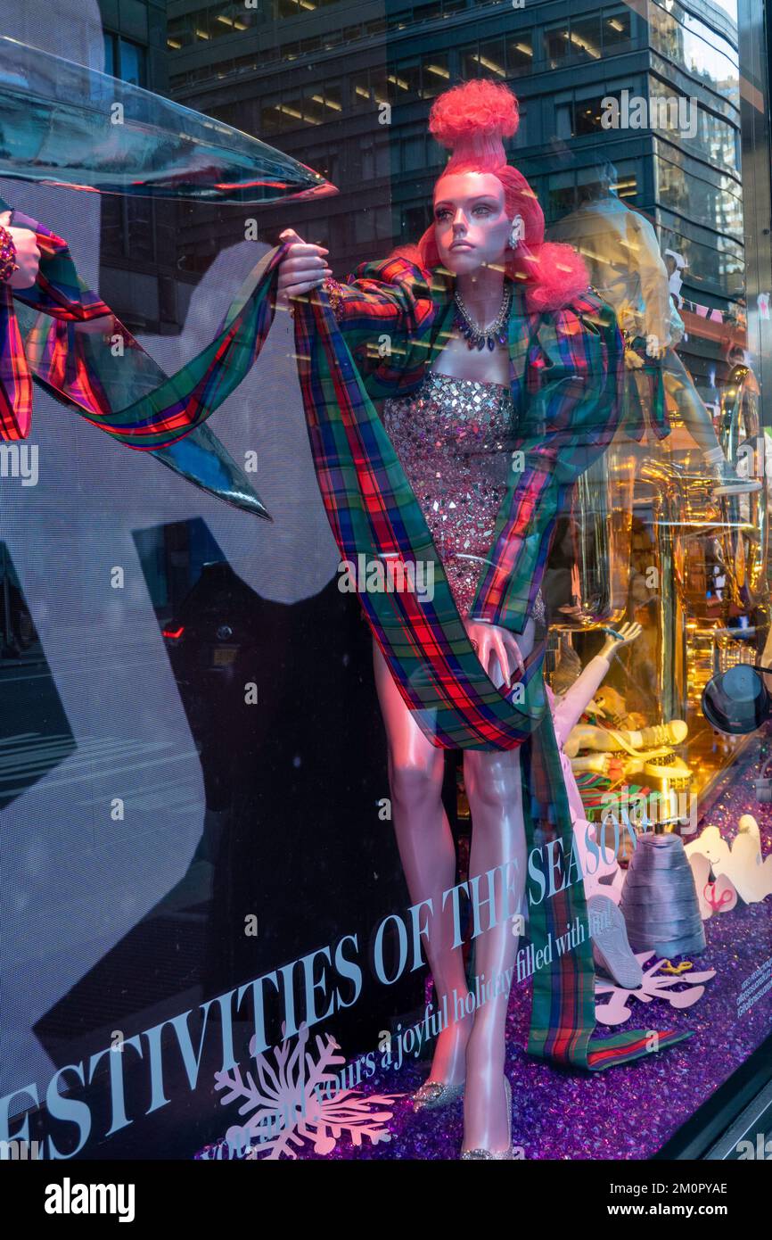 Bloomingdales Flagship Department Store window display during the 2022