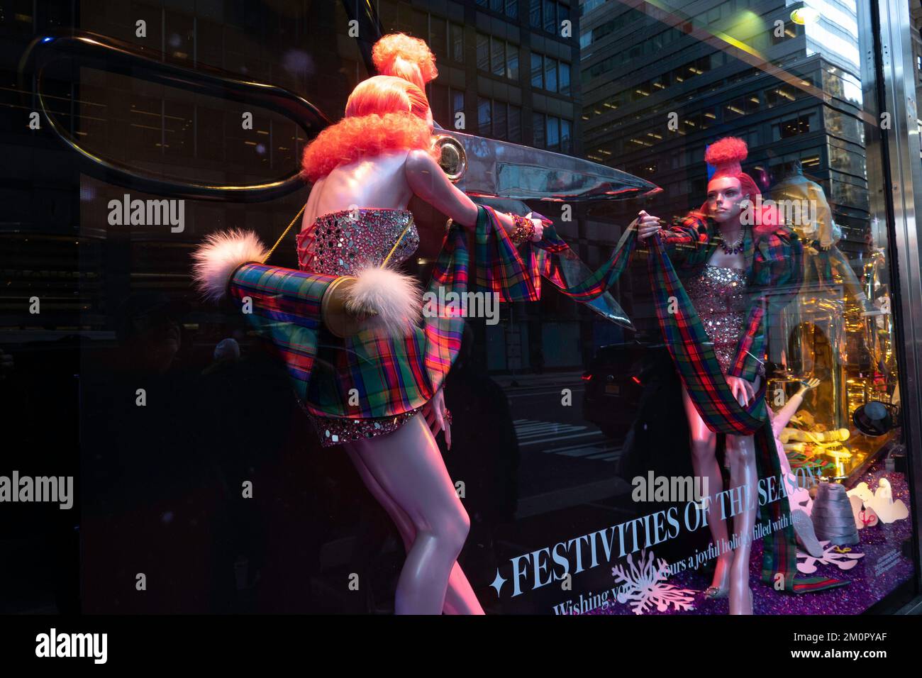 Bloomingdales Flagship Department Store window display during the 2022