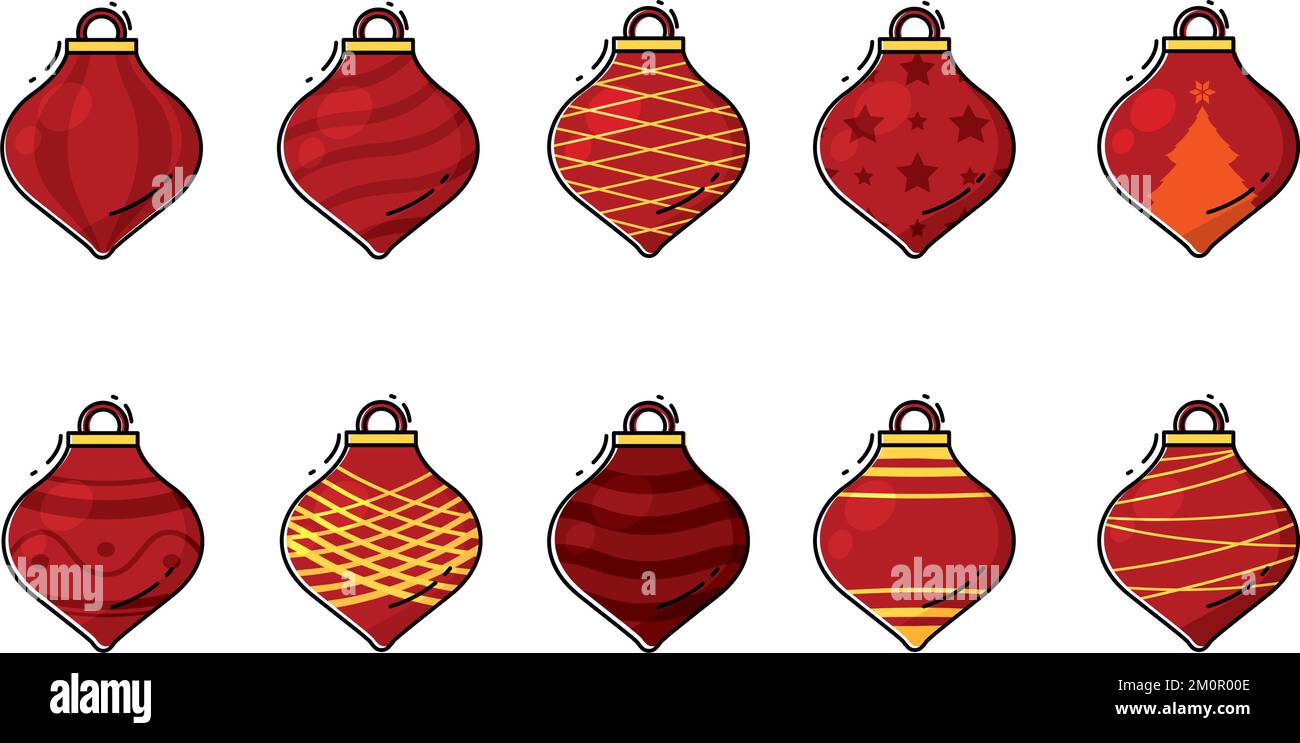 Set of colored christmas balls Vector Stock Vector Image & Art - Alamy