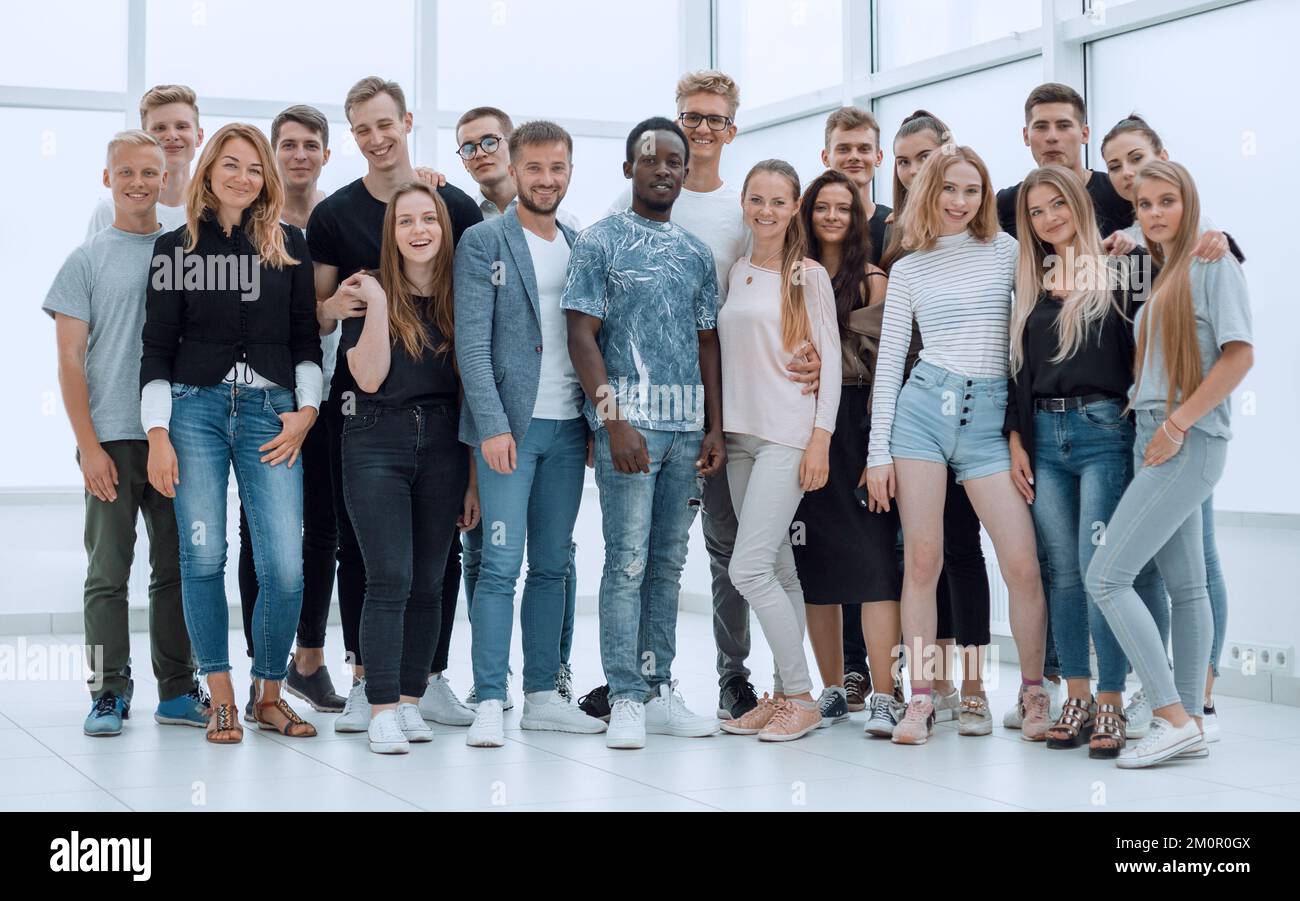 group of successful young people standing together Stock Photo - Alamy