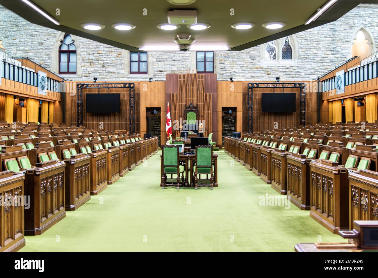 Ottawa, Canada - Aug. 24 2022: Interior of Parlement Hill Stock Photo