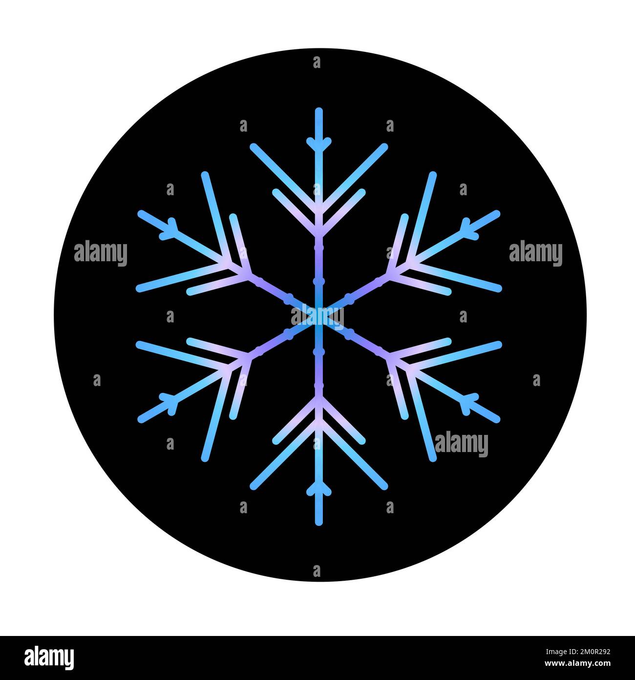 Vector blue snowflake at round background icon. illustration for web ...