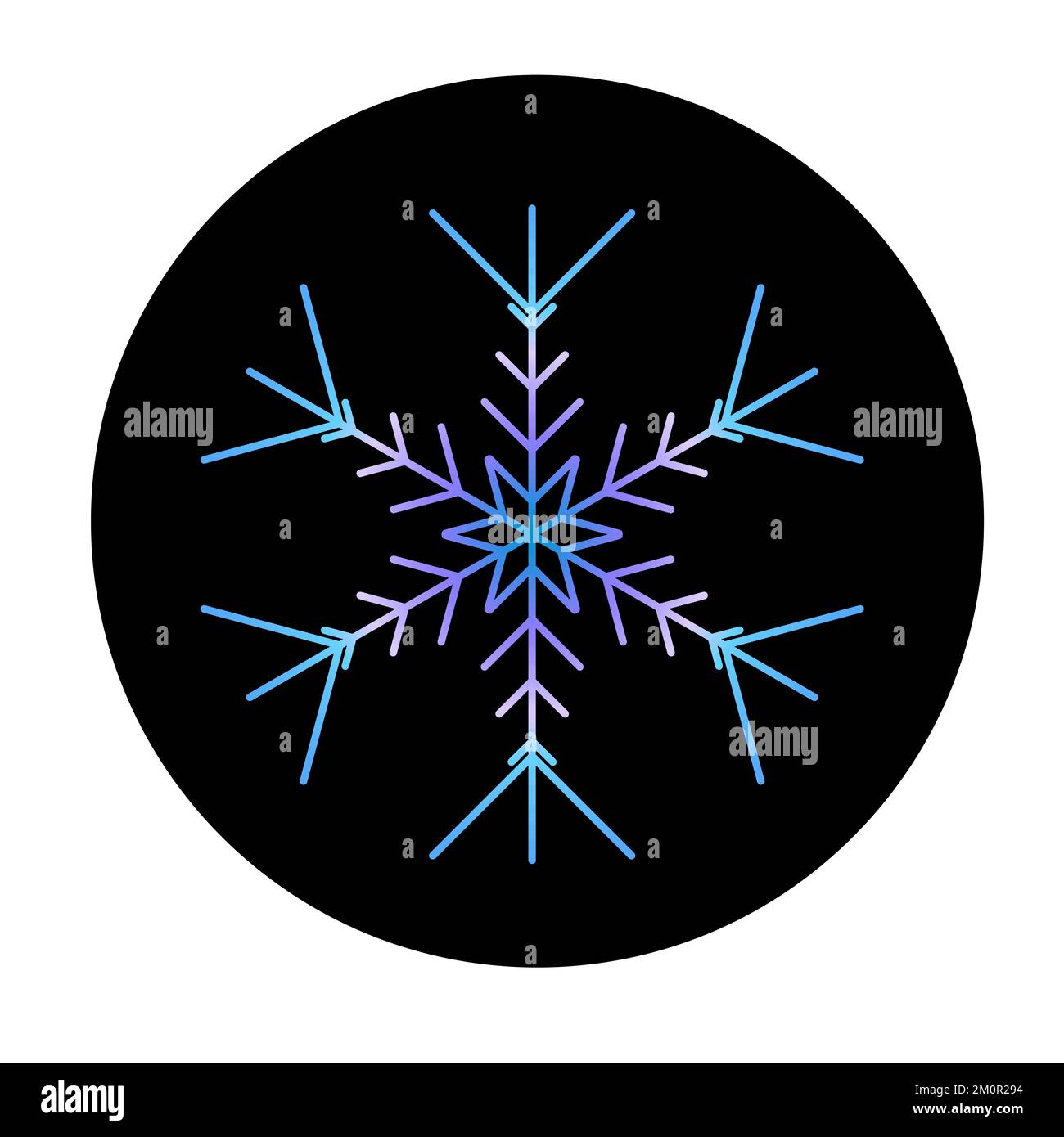Vector blue snowflake at round background icon. illustration for web ...