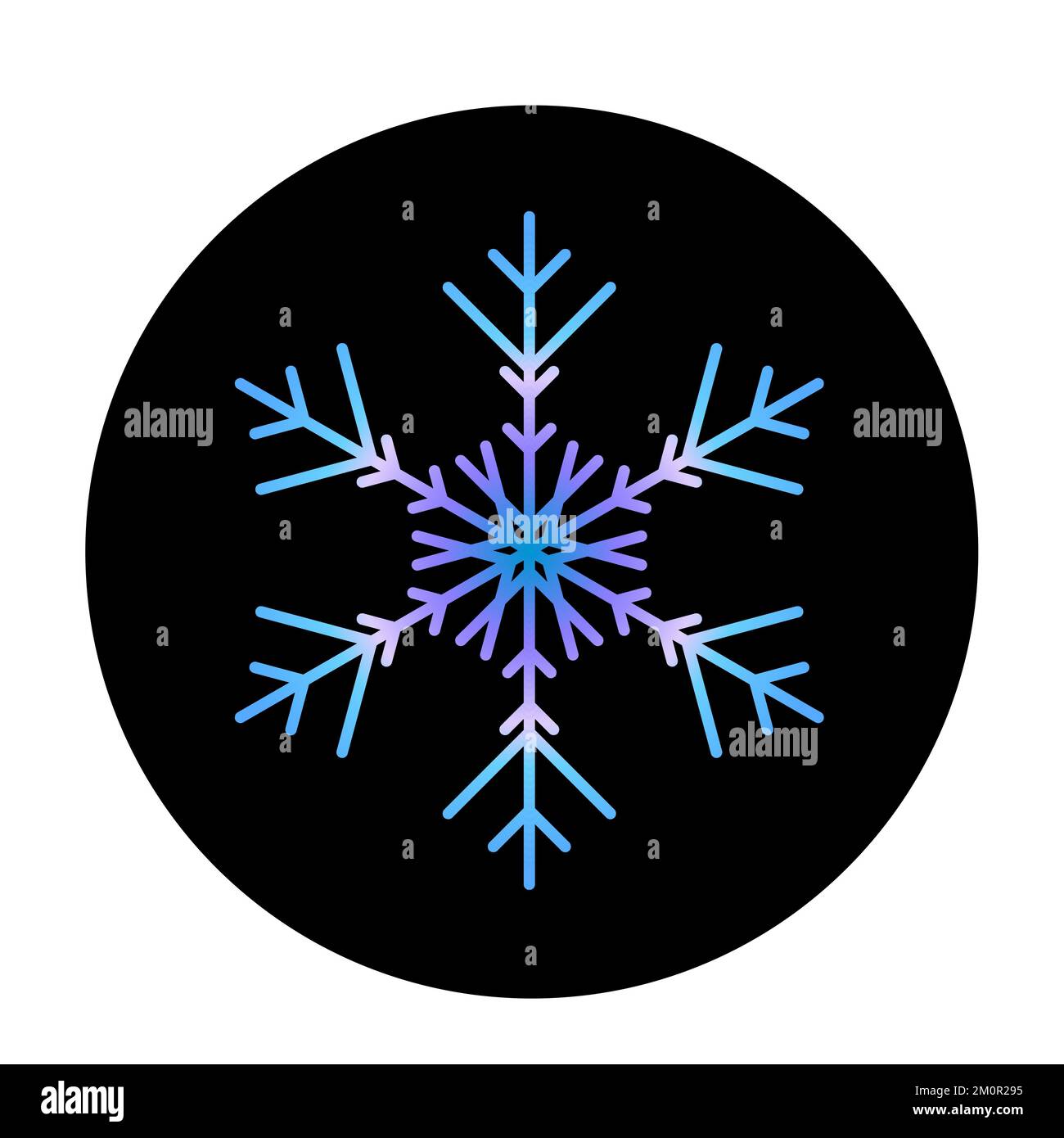 Vector blue snowflake at round background icon. illustration for web ...
