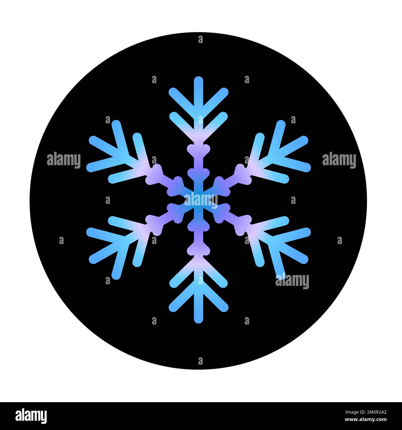 Vector blue snowflake at round background icon. illustration for web ...