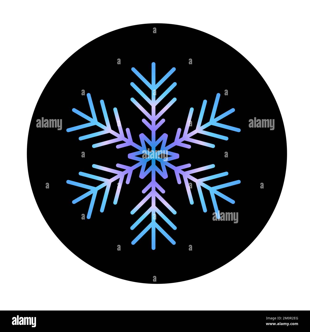 Vector blue snowflake at round background icon. illustration for web ...
