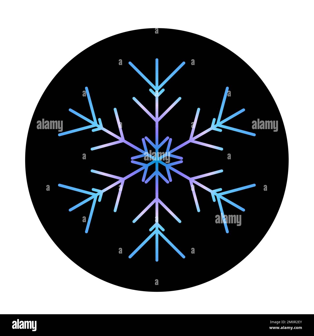Vector blue snowflake at round background icon. illustration for web ...