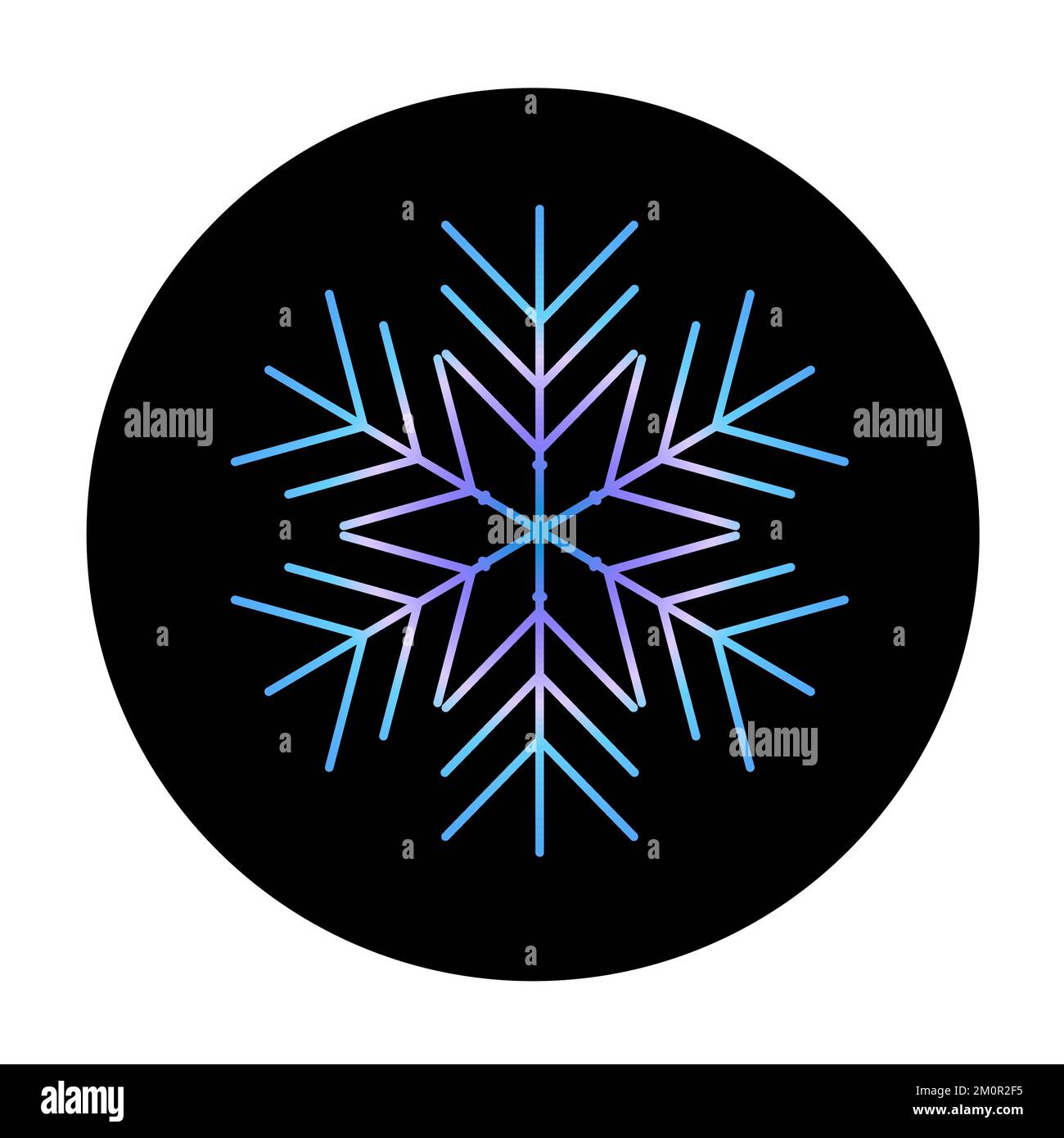 Vector blue snowflake at round background icon. illustration for web ...
