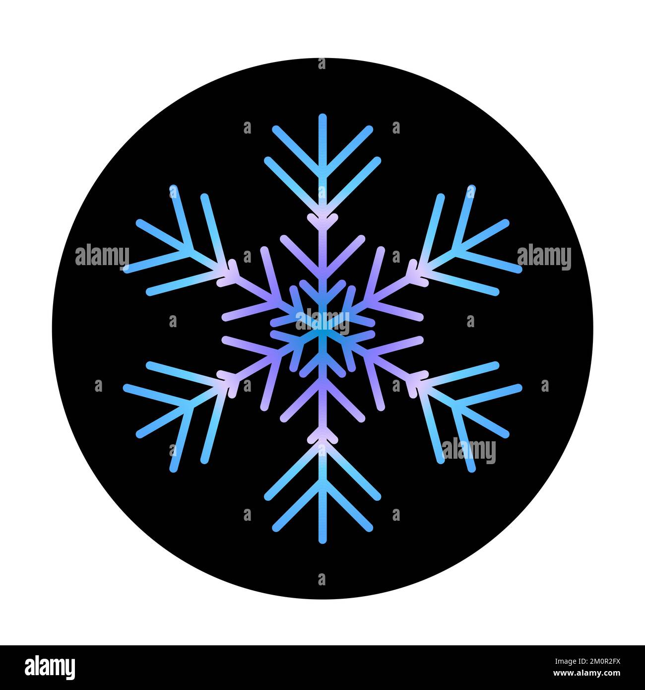 Vector blue snowflake at round background icon. illustration for web ...