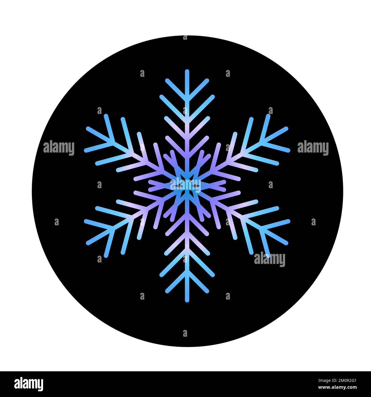 Vector blue snowflake at round background icon. illustration for web ...