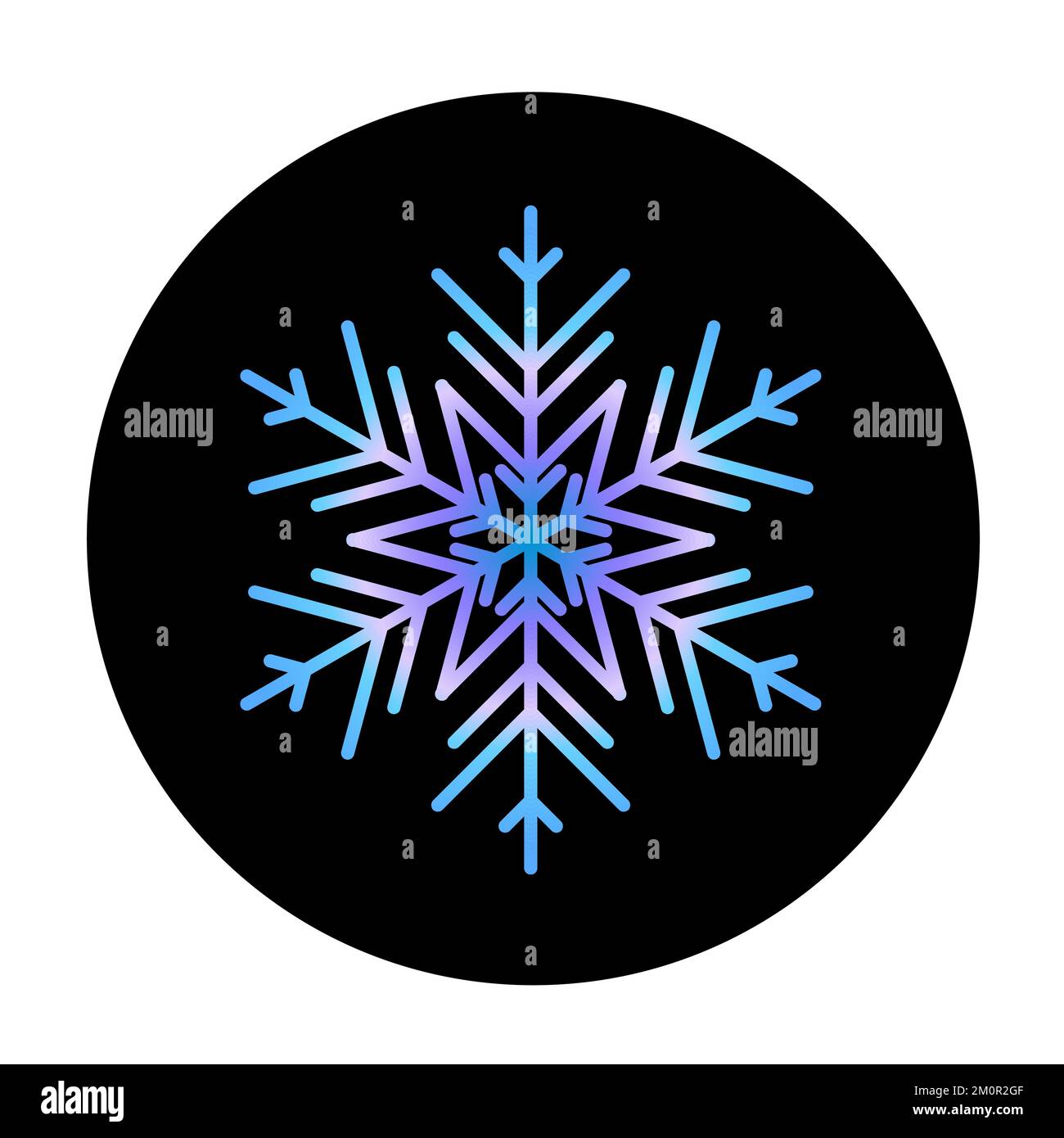 Vector blue snowflake at round background icon. illustration for web ...