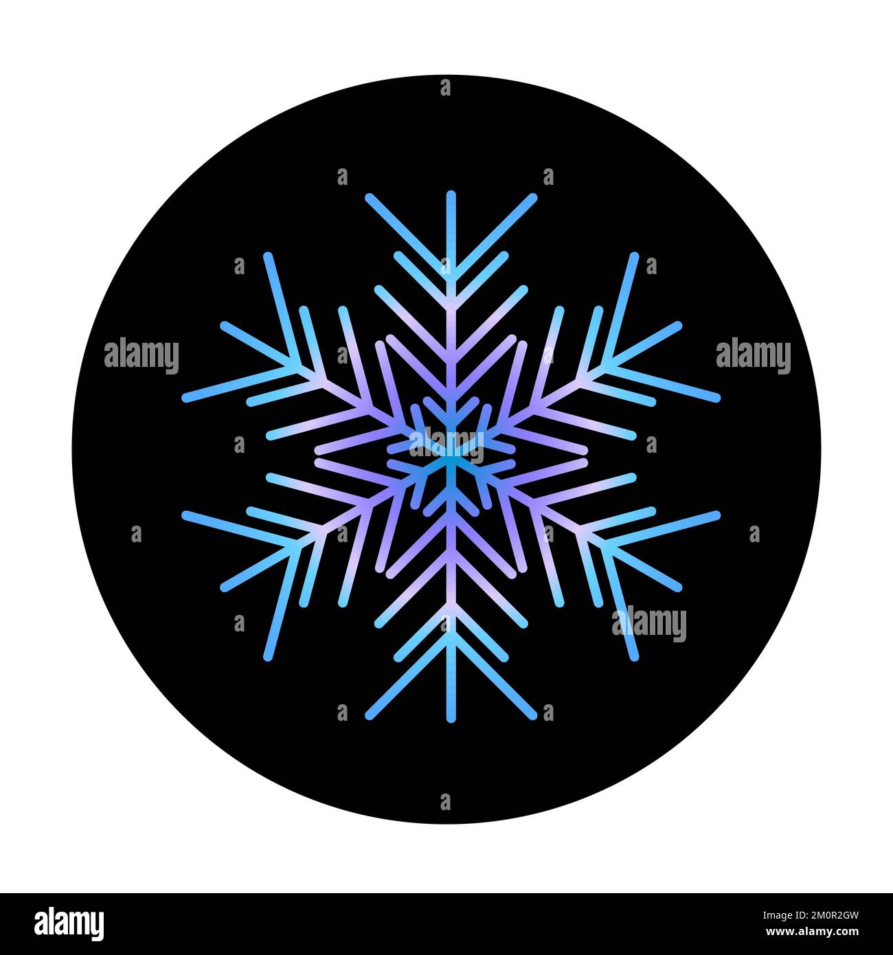 Vector blue snowflake at round background icon. illustration for web ...