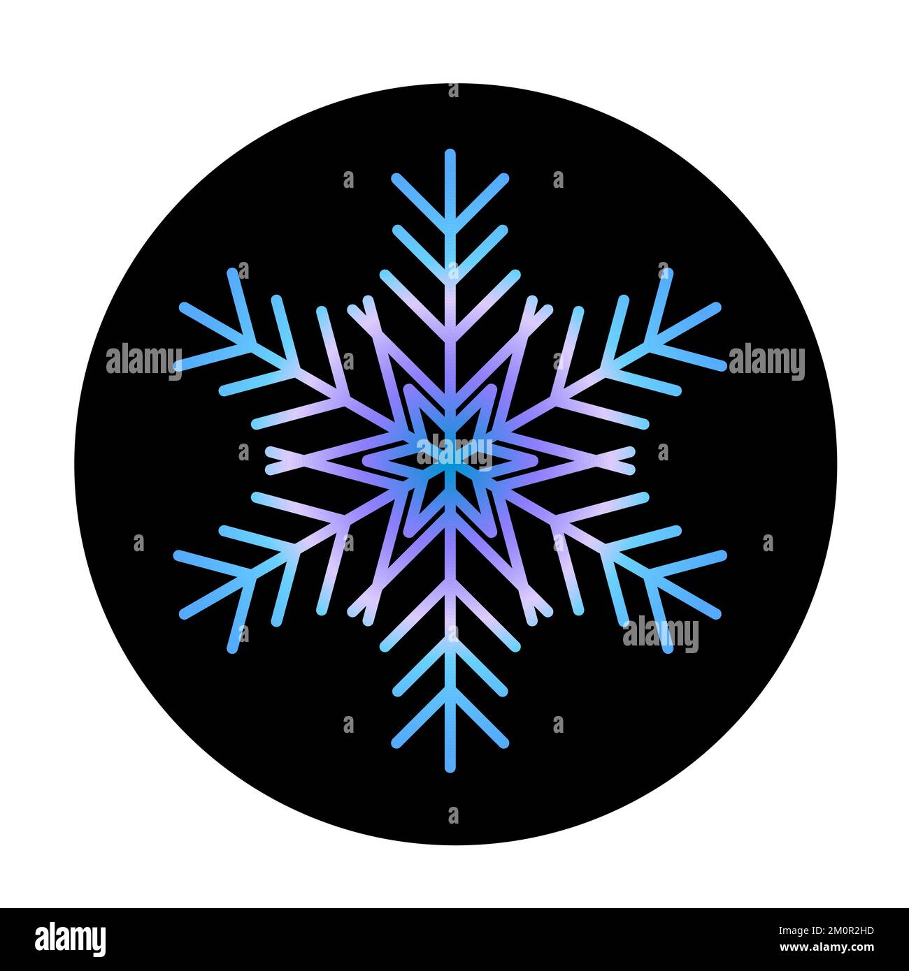 Vector blue snowflake at round background icon. illustration for web ...