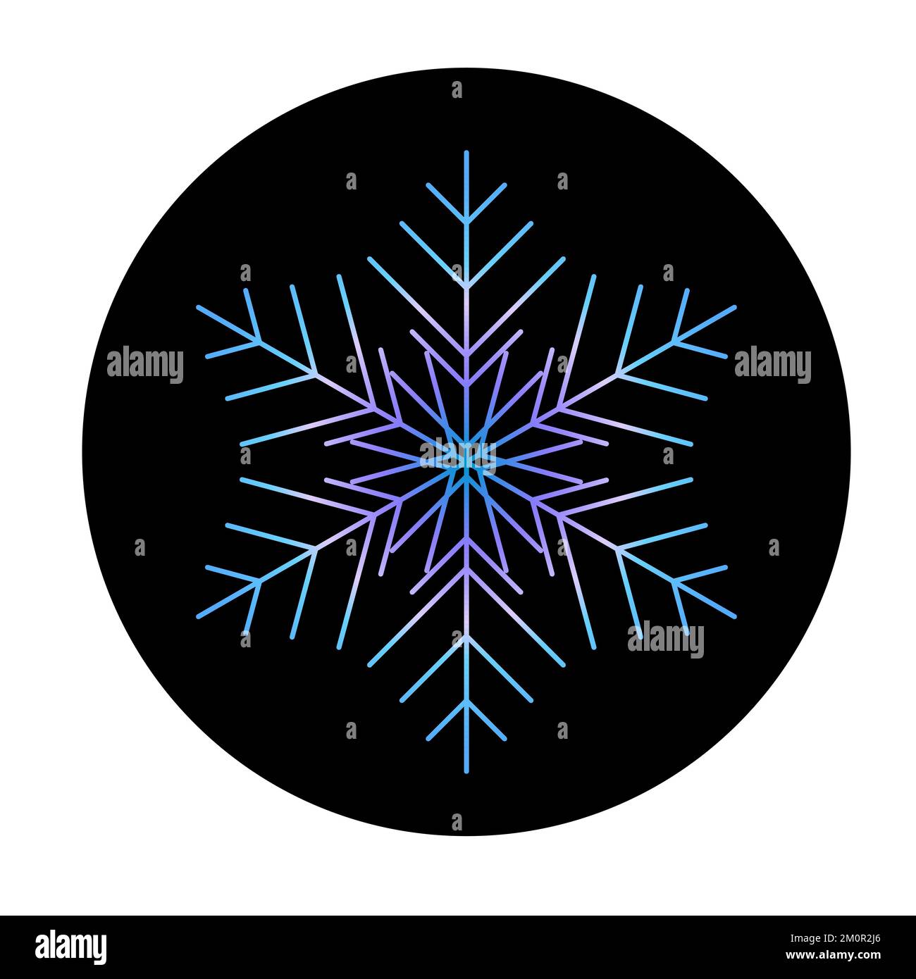 Vector blue snowflake at round background icon. illustration for web ...