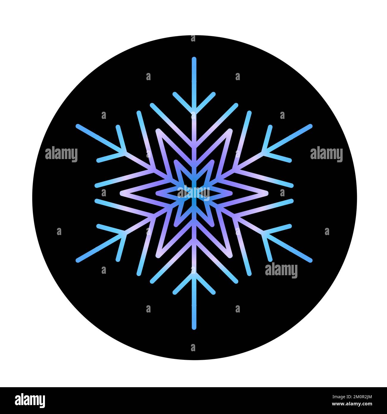 Vector blue snowflake at round background icon. illustration for web ...