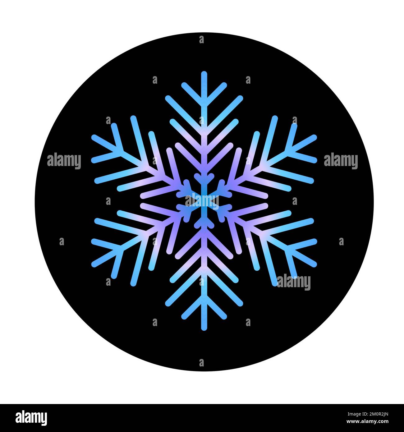 Vector blue snowflake at round background icon. illustration for web ...