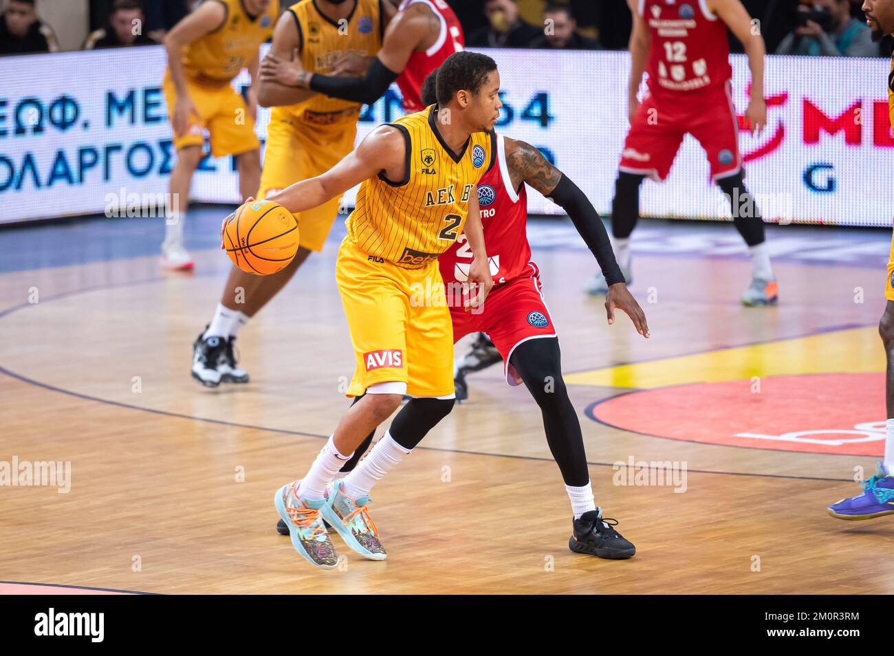 2 FRAZIER TIM of AEK Athens BC during the Basketball Champions League,  Gameday 5, match between AEK Athens BC and UNAHOTELS Reggio Emilia at Ano  Lios Stock Photo - Alamy