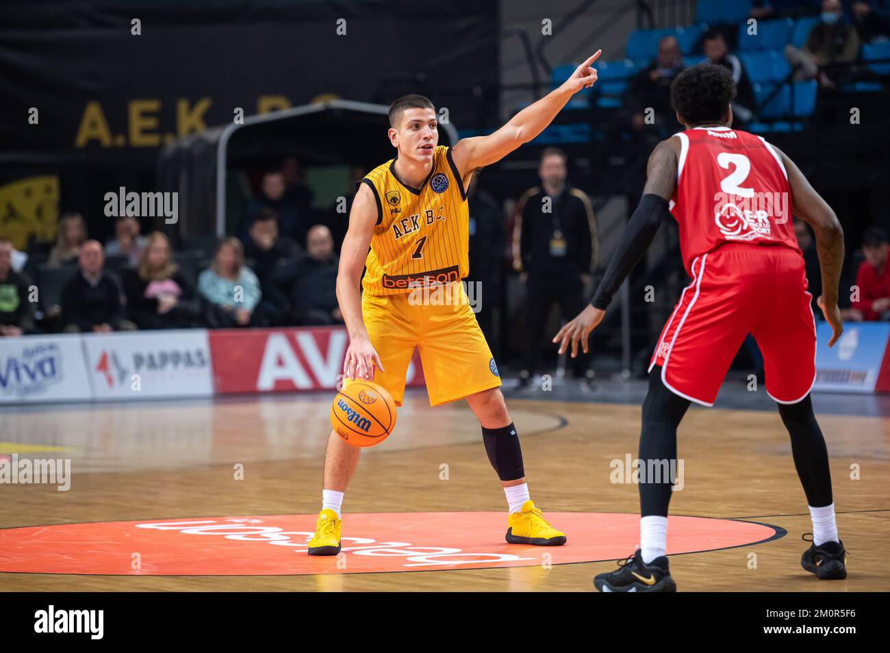 7 FLIONIS DIMITRIS of AEK Athens BC during the Basketball Champions League,  Gameday 5, match between AEK Athens BC and UNAHOTELS Reggio Emilia at Ano  Stock Photo - Alamy