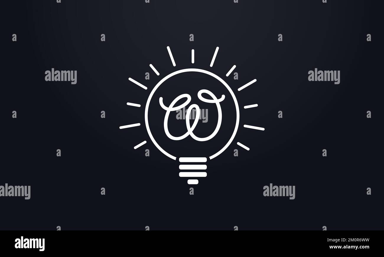 Electricity light logo and Electricity fiber logo with lighting bulb