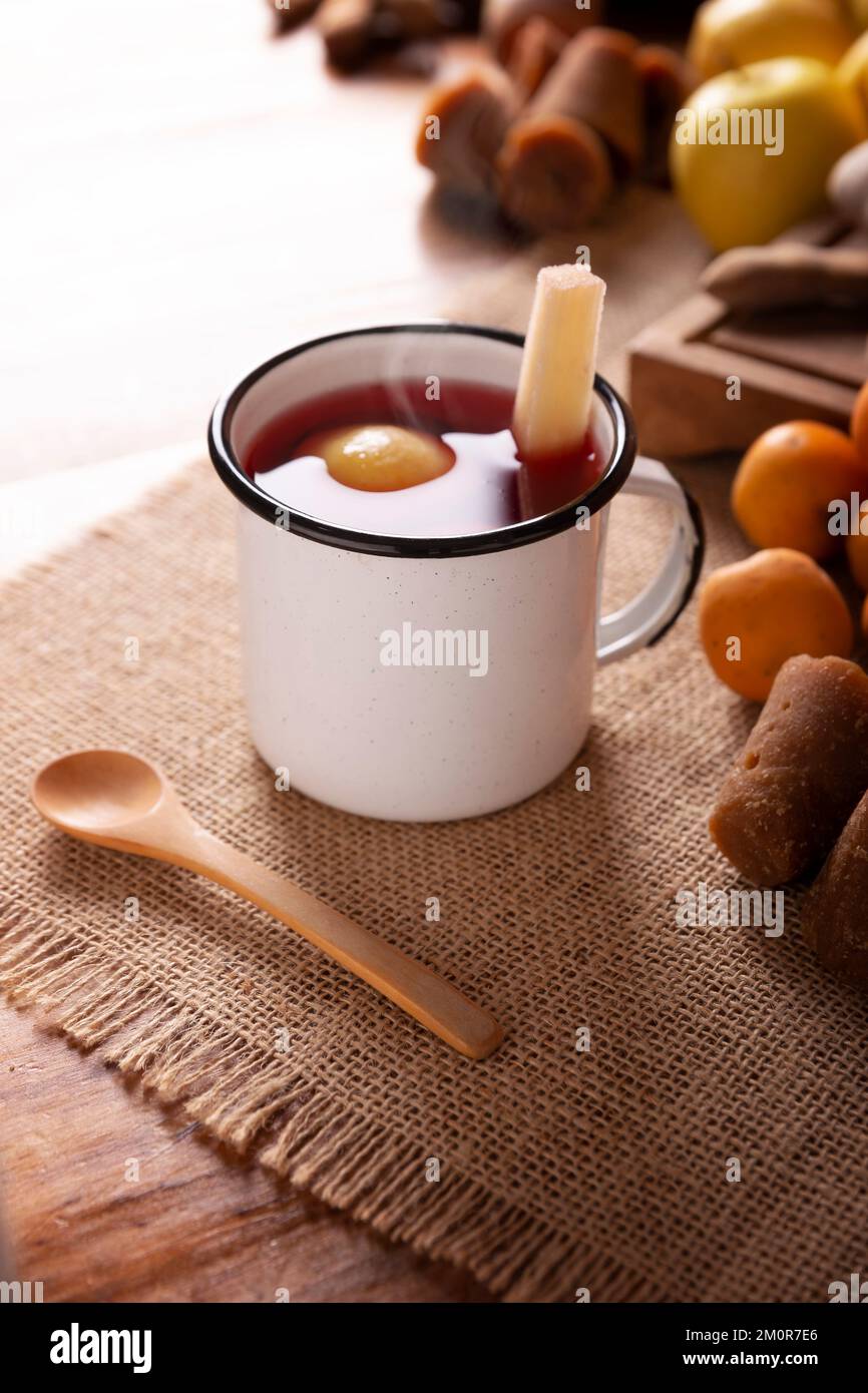 Ponche de Frutas Navideño. In Mexico, Christmas fruit punch is a hot