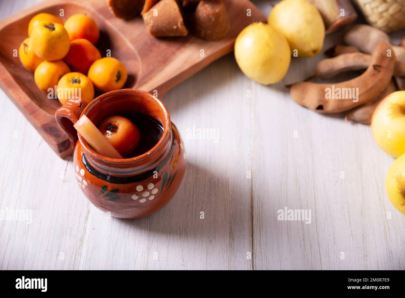 Ponche de Frutas Navideño. In Mexico, Christmas fruit punch is a hot