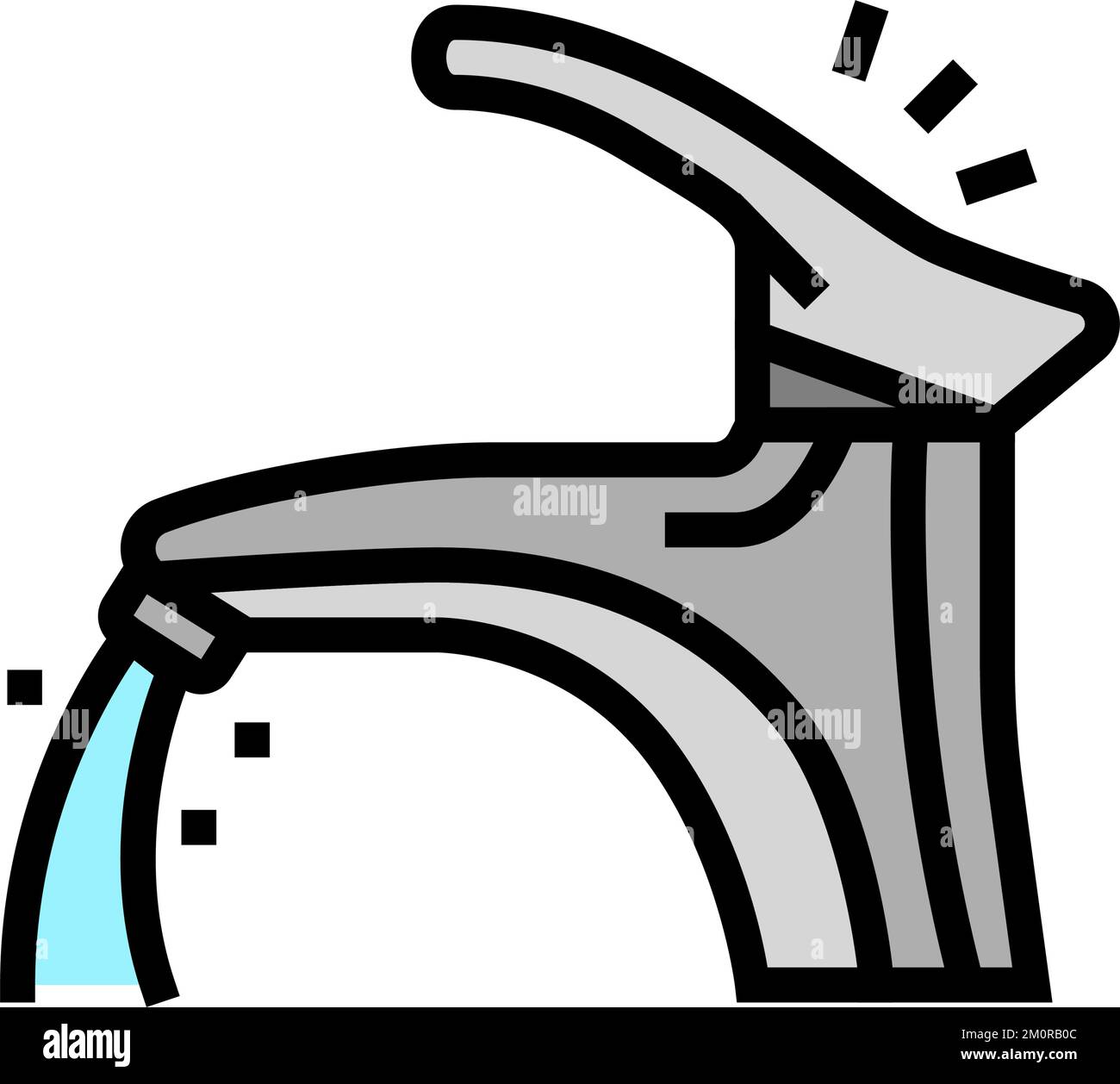 open faucet water color icon vector illustration Stock Vector Image