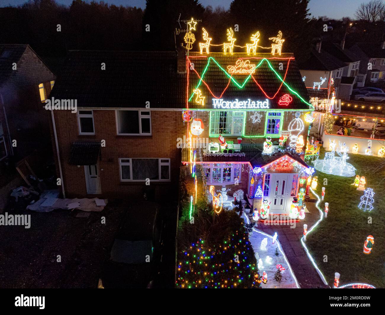 The Christmas lights and structures on the Brailsford home in Brentry