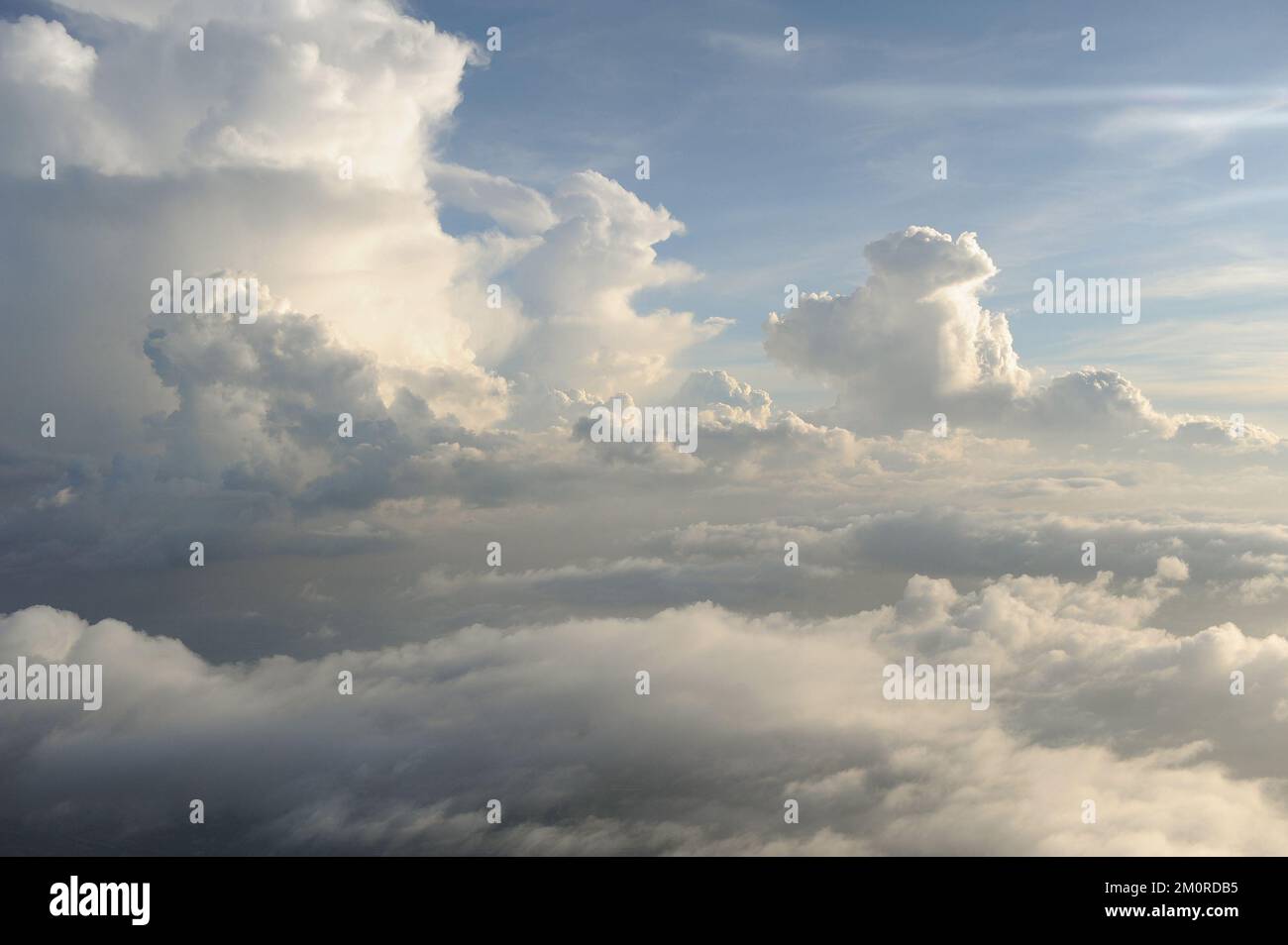 aerial view of blue sky with clouds from jet flight Stock Photo - Alamy
