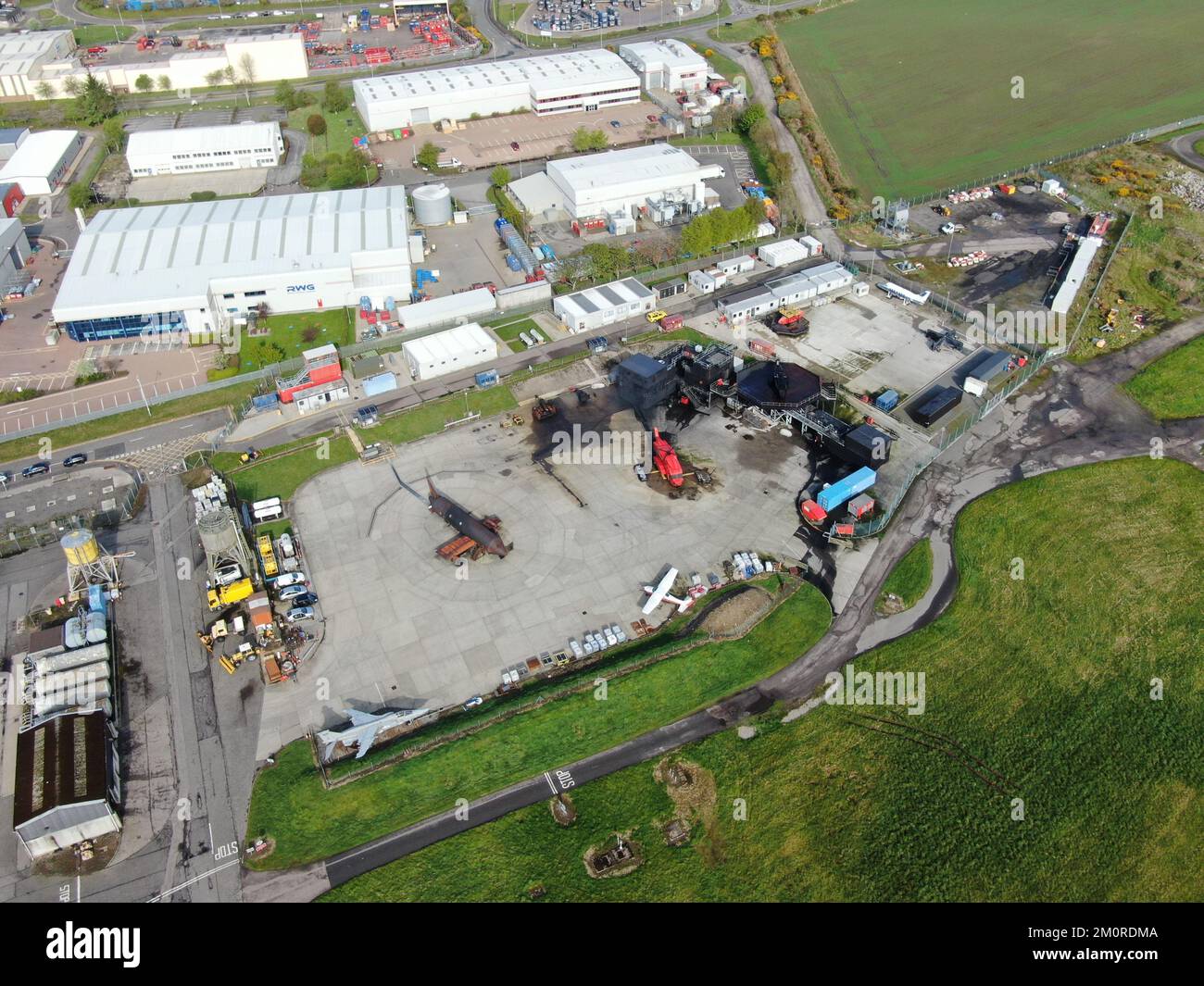 Aberdeen International Airport Fire Ground Stock Photo