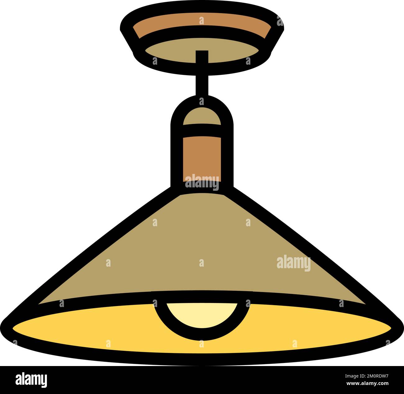 metal lamp ceiling color icon vector illustration Stock Vector Image ...