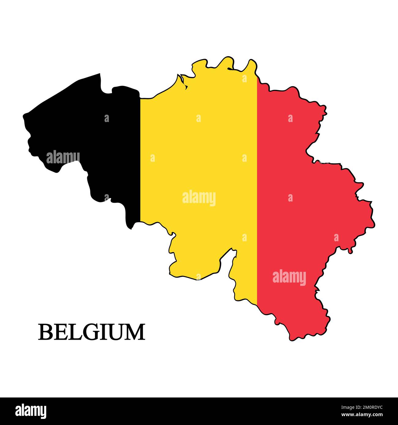 Belgium map vector illustration. Global economy. Famous country. Western Europe. Europe. Stock Vector