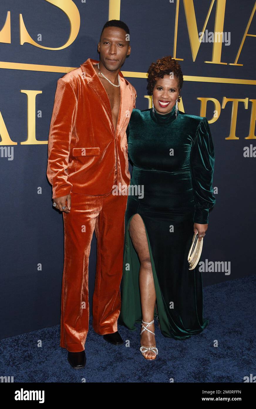 Hollywood, CA, December 7, 2022. Eric Scott Mays and Dayna Lynn North arriving at Peacock's 'The Best Man: The Final Chapters' Premiere Event held at the Hollywood Athletic Club in Hollywood, CA on December 7, 2022. © Janet Gough / AFF-USA.COM Stock Photo