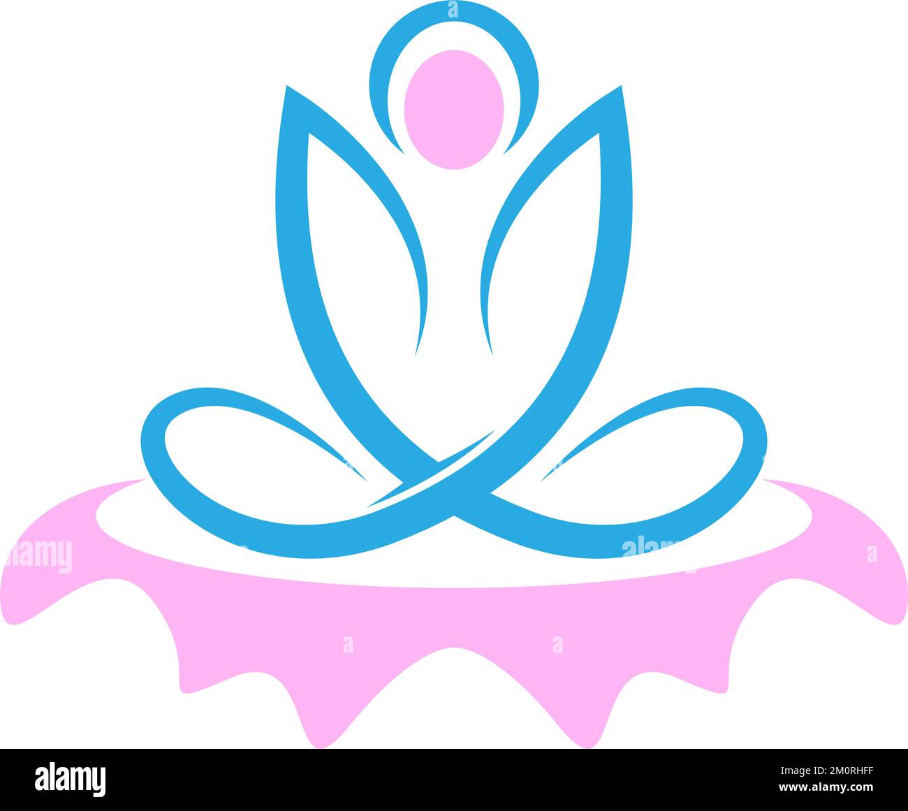 Yoga logo icon design illustration Stock Vector