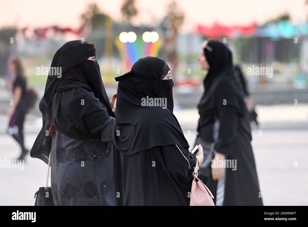 Impressions from Doha/Qatar on December 7th, 2022. Arab women in