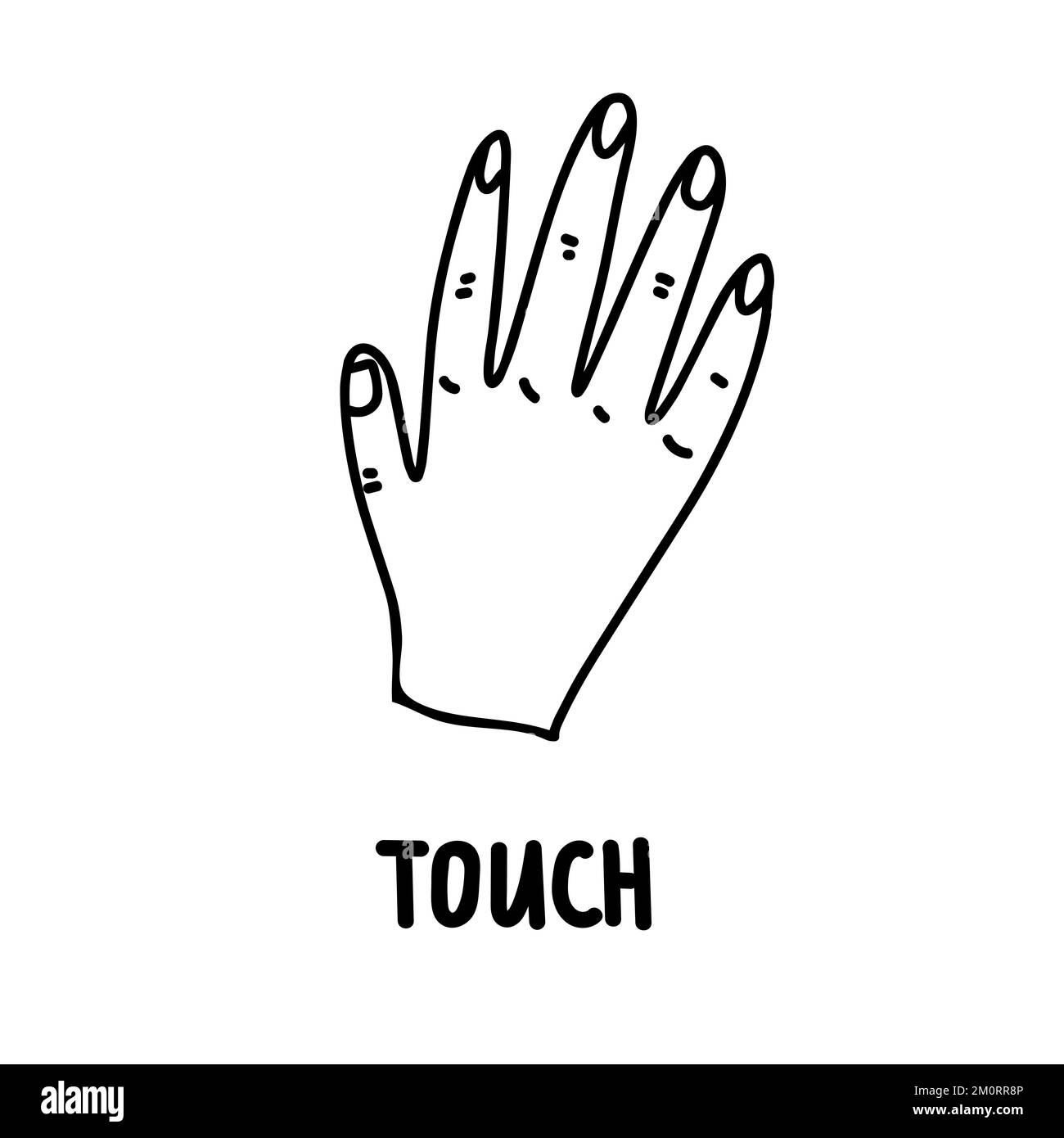 Double tap line icon. Hand Click linear style sign for mobile concept